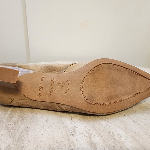 Franco Sarto Darcy Pointed Toe Kitten Heel Tuscan Taupe SuedeLeather - c005 - Picture 6 of 8